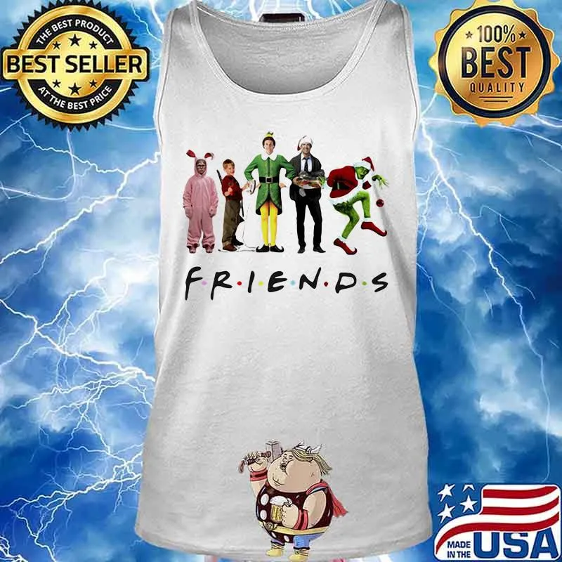 Elf Grinch Kevin McCallister Chandler Bing Clark Griswold Friends Christmas Shirt Tank top