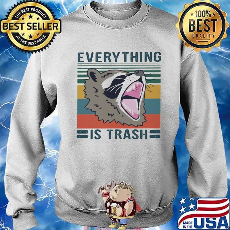 Everything Is Trash Raccoon Vintage Shirt Sweater