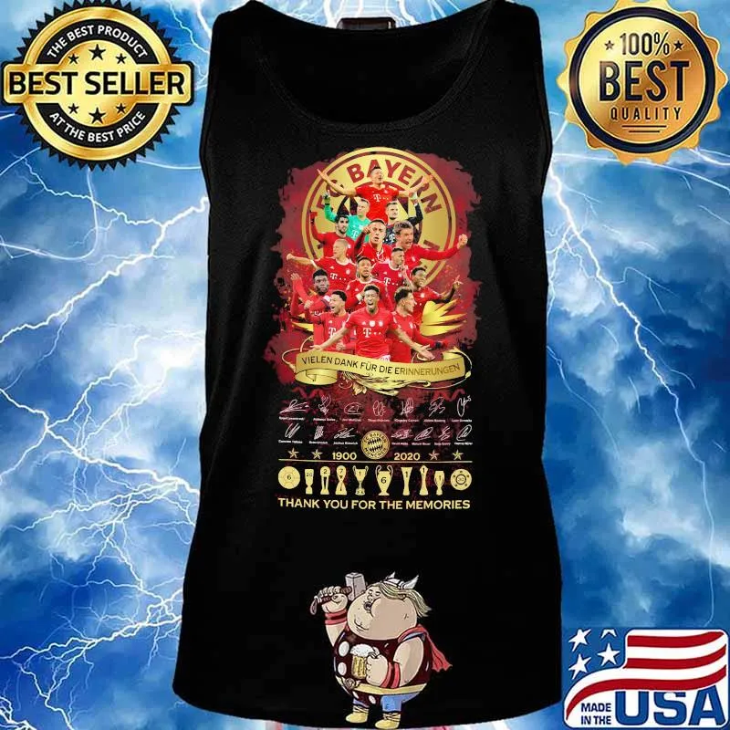 FC Bayern 1900-2020 thank you for the memories signature s Tank top