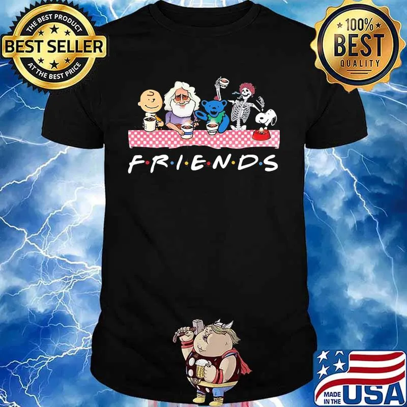 Friends Skull Grateful Dead Peanuts Shirt