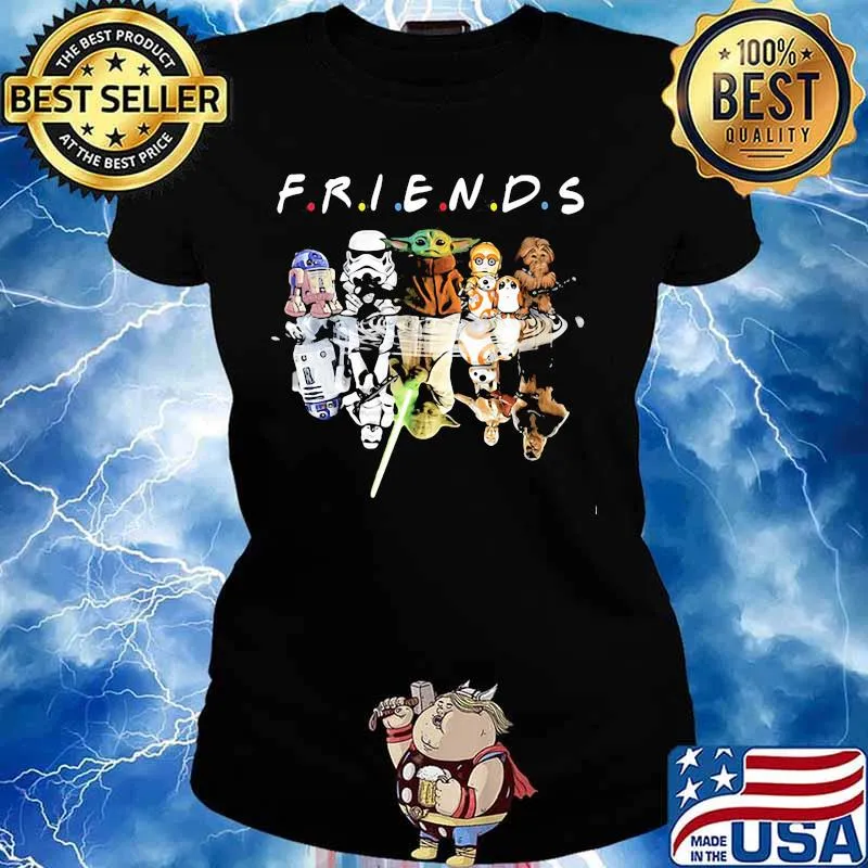 Friends The Mandalorian Star Wars Baby Yoda Shirt Ladies tee