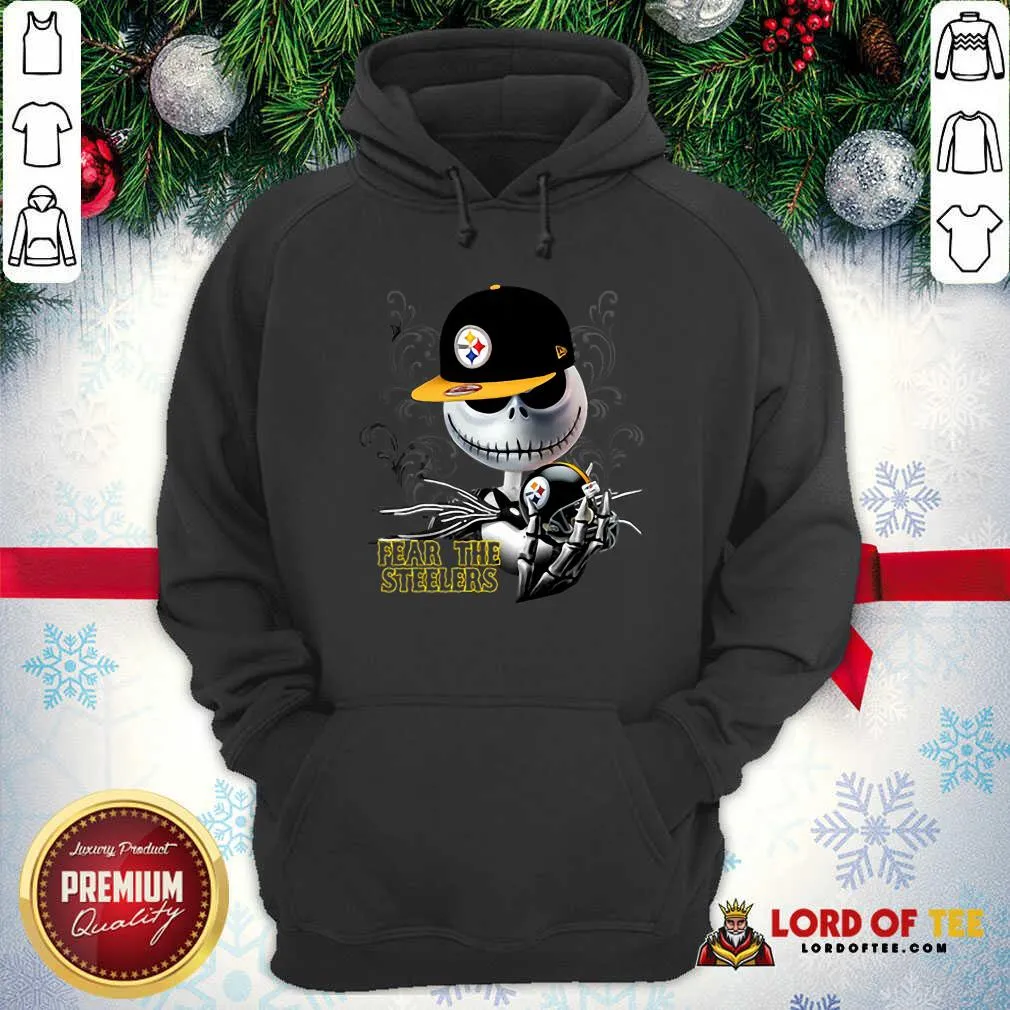 Funny Jack Skellington Fear The Pittsburgh Steelers Shirt - Image 2