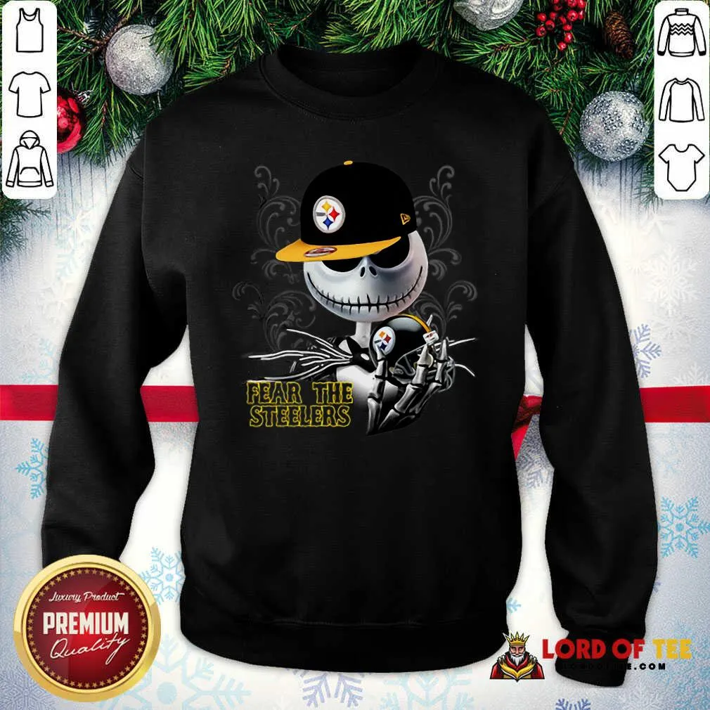 Funny Jack Skellington Fear The Pittsburgh Steelers Shirt - Image 5