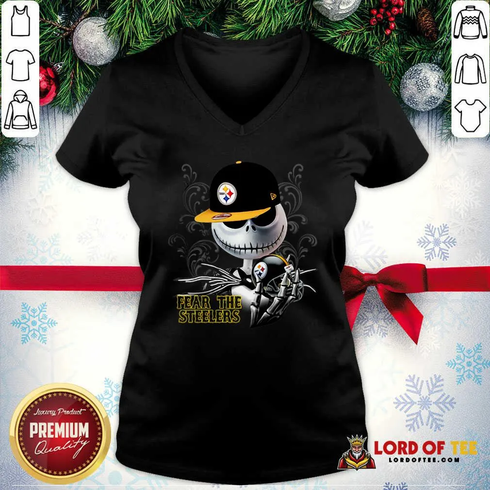 Funny Jack Skellington Fear The Pittsburgh Steelers Shirt - Image 3