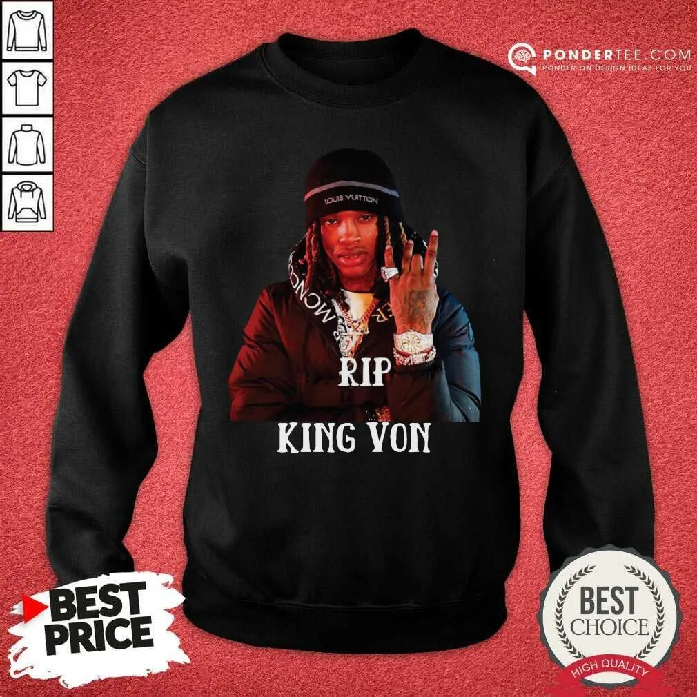 Funny Rip King Von Shirt - Image 4