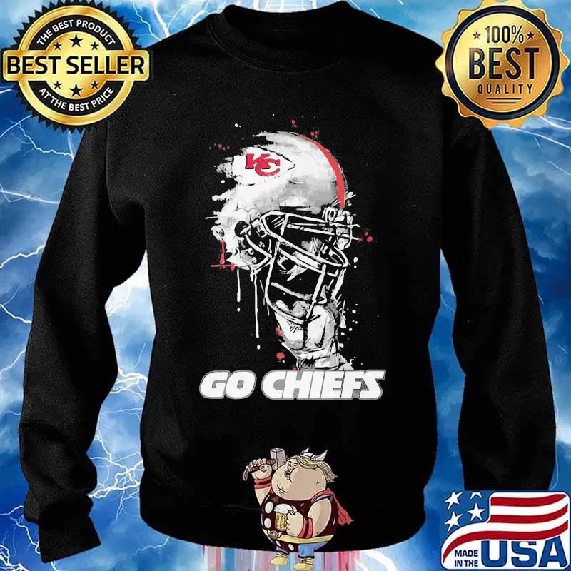 Go Chiefs Kansas City Football Skull Shirt Sweater