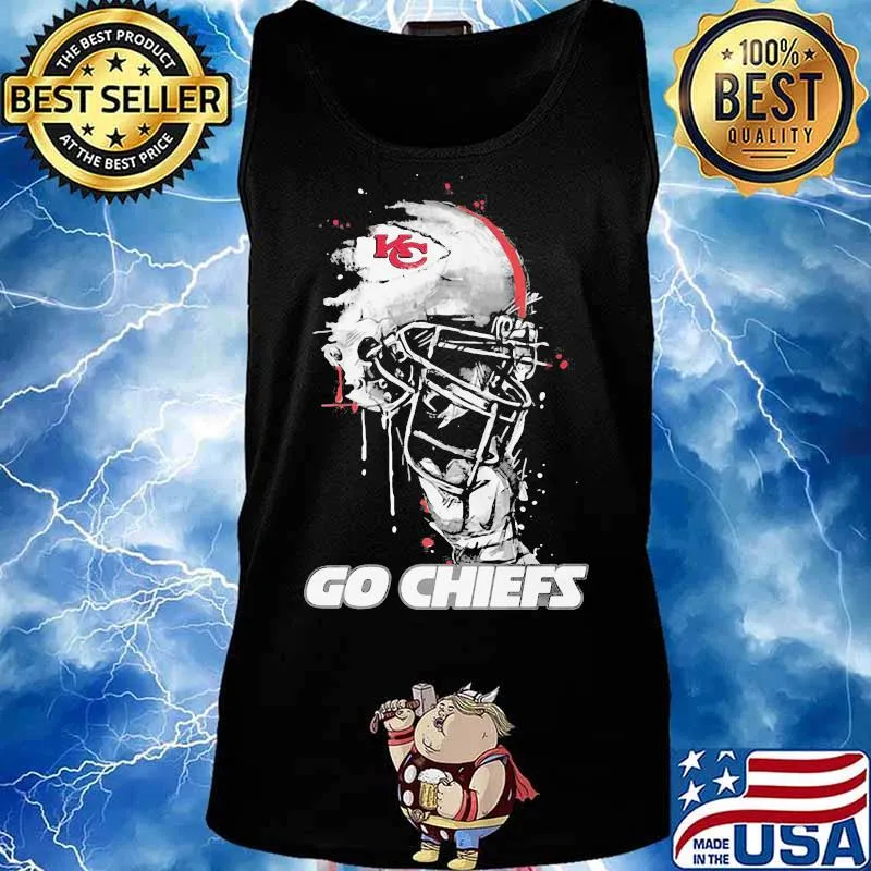 Go Chiefs Kansas City Football Skull Shirt Tank top