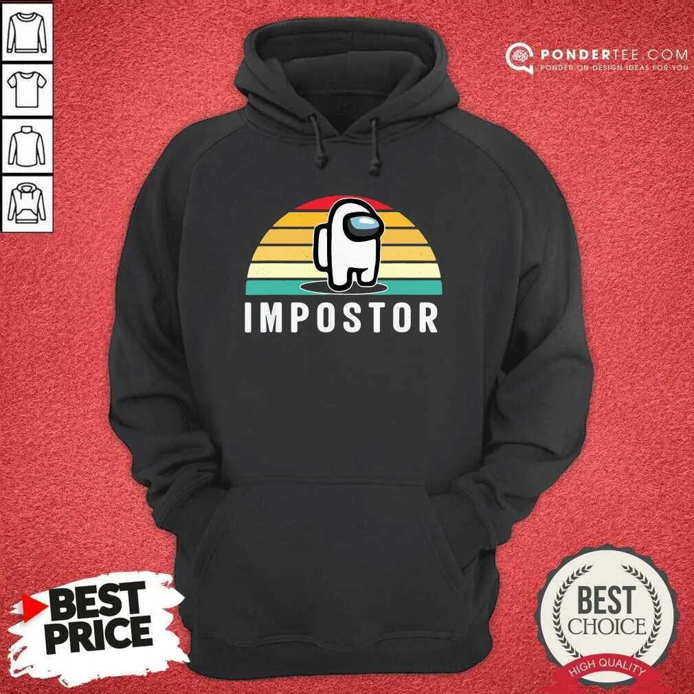 Good Gaming Meme Impostor Among Game Us Sus Gift Vintage Sunset Shirt - Image 5