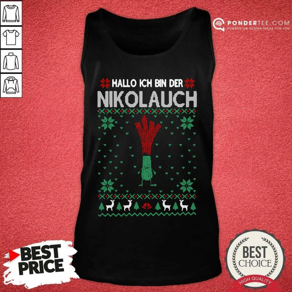 Good Hallo Merry Christmas Hallo Ich Bin Der Nikolaus Shirt - Image 2