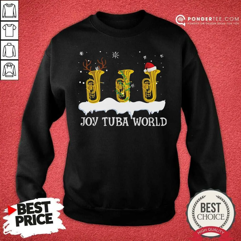 Good Joy Tuba World Christmas Shirt - Image 3