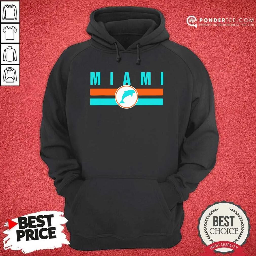 Good MIA Miami Local Standard MIA Retro Dolphin Miami FL Shirt - Image 5