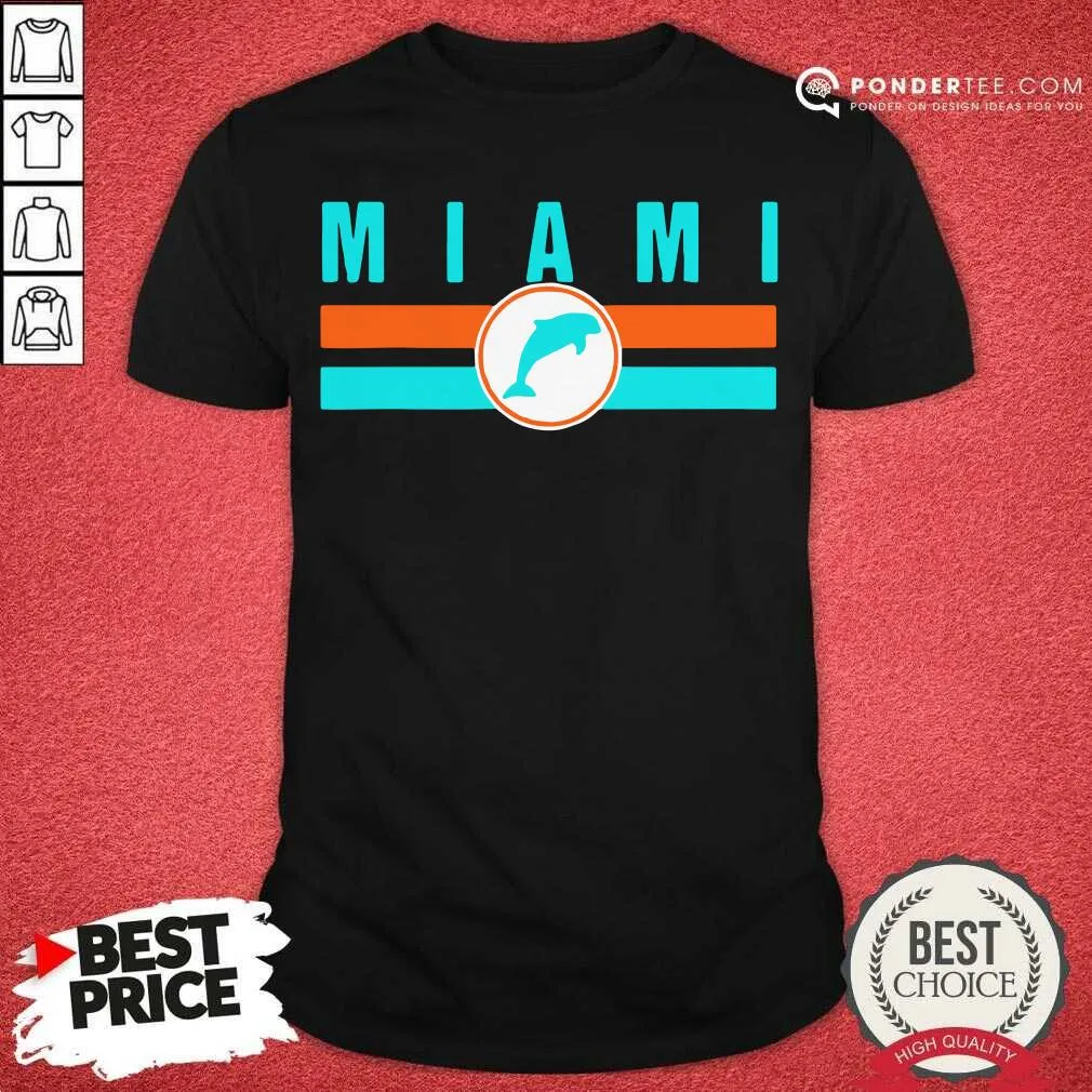 Good MIA Miami Local Standard MIA Retro Dolphin Miami FL Shirt