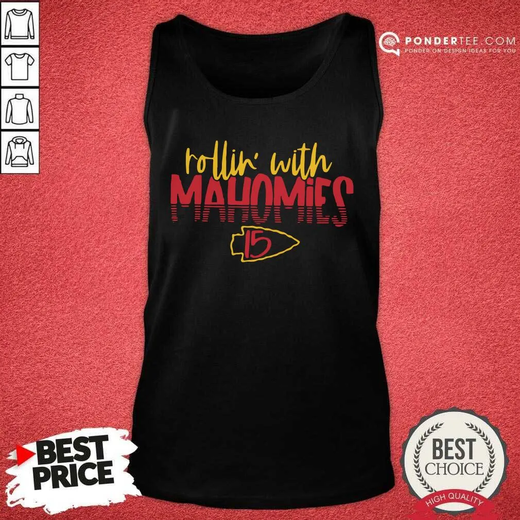 Good Rollin With Mahomies Kansas City Chiefs Shirt - Image 2