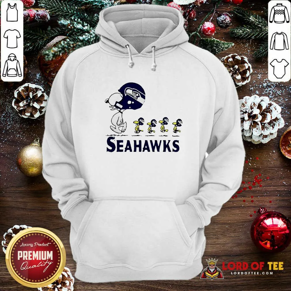 Good Snoopy And Woodstock Player Of Seattle Seahawks Shirt - Image 2
