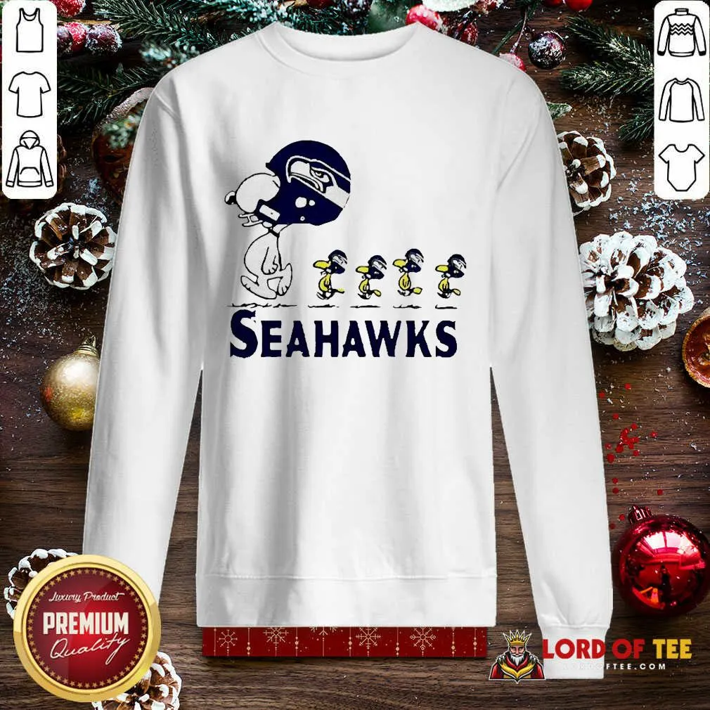 Good Snoopy And Woodstock Player Of Seattle Seahawks Shirt - Image 3