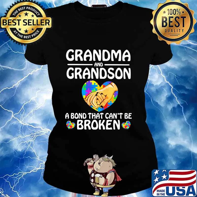 Grandma And Grandson A Bond That Can’t Be Broken Heart Lgbt Shirt Ladies tee