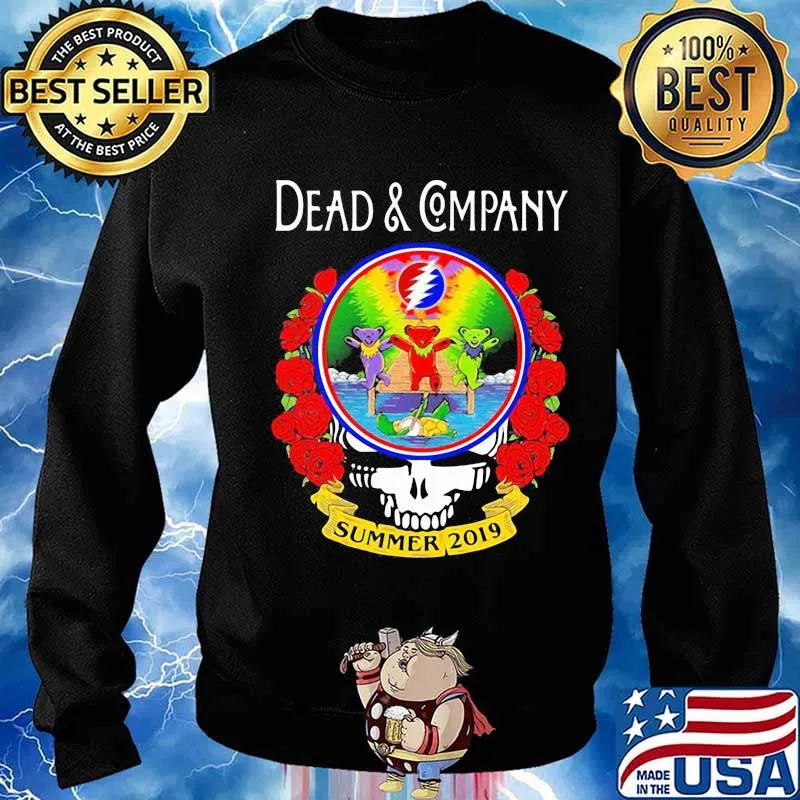 Grateful Dead And Company Dancing Bear Roses Summer 2019 Shirt Sweater