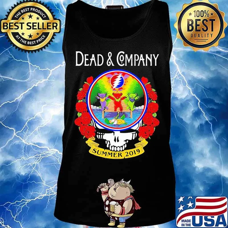 Grateful Dead And Company Dancing Bear Roses Summer 2019 Shirt Tank top