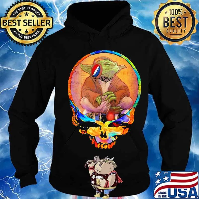 Grateful Dead Steal Your Face Skull Yoda Listen Music Shirt Hoodie