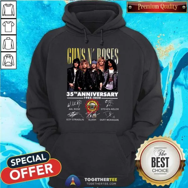 Great Guns N Roses 35th Anniversary 1985 2020 Signatures Shirt - Image 5