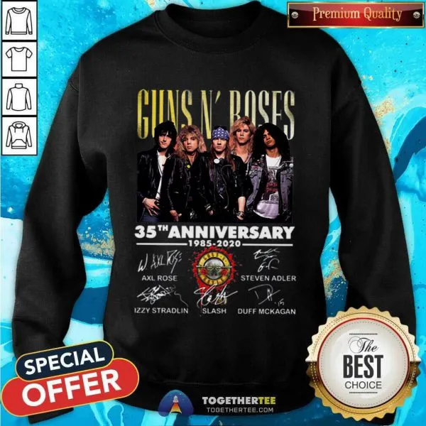 Great Guns N Roses 35th Anniversary 1985 2020 Signatures Shirt - Image 4