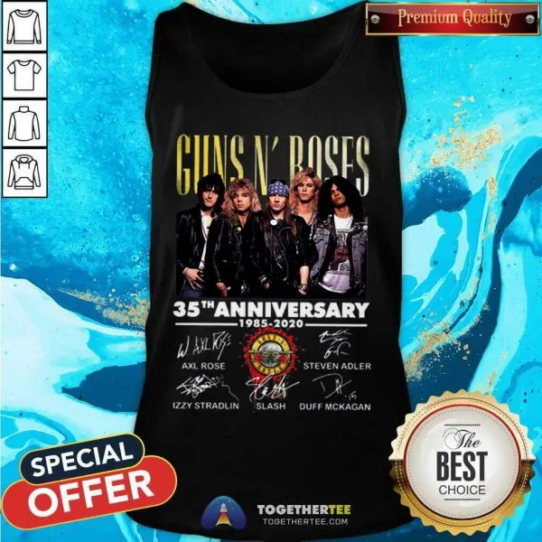 Great Guns N Roses 35th Anniversary 1985 2020 Signatures Shirt - Image 3