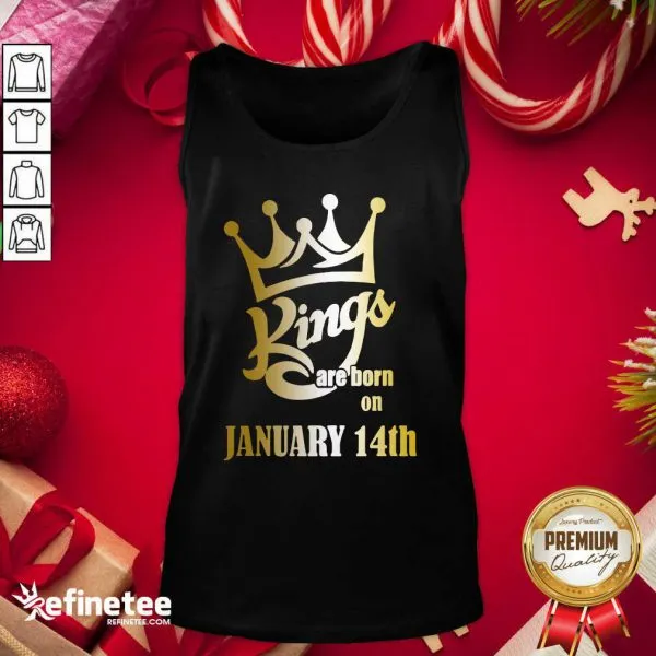 Great Kings Are Born In January 14th Aquarius Shirt - Image 3