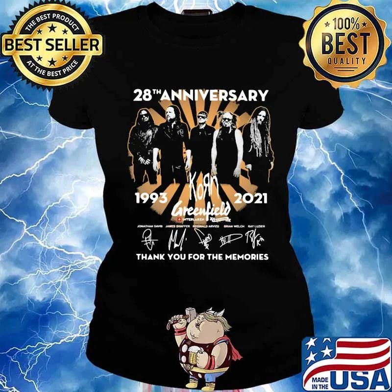 Greenfield 28th Anniversary 1993 2021 Thank You For The Memories Signuature Shirt Ladies tee