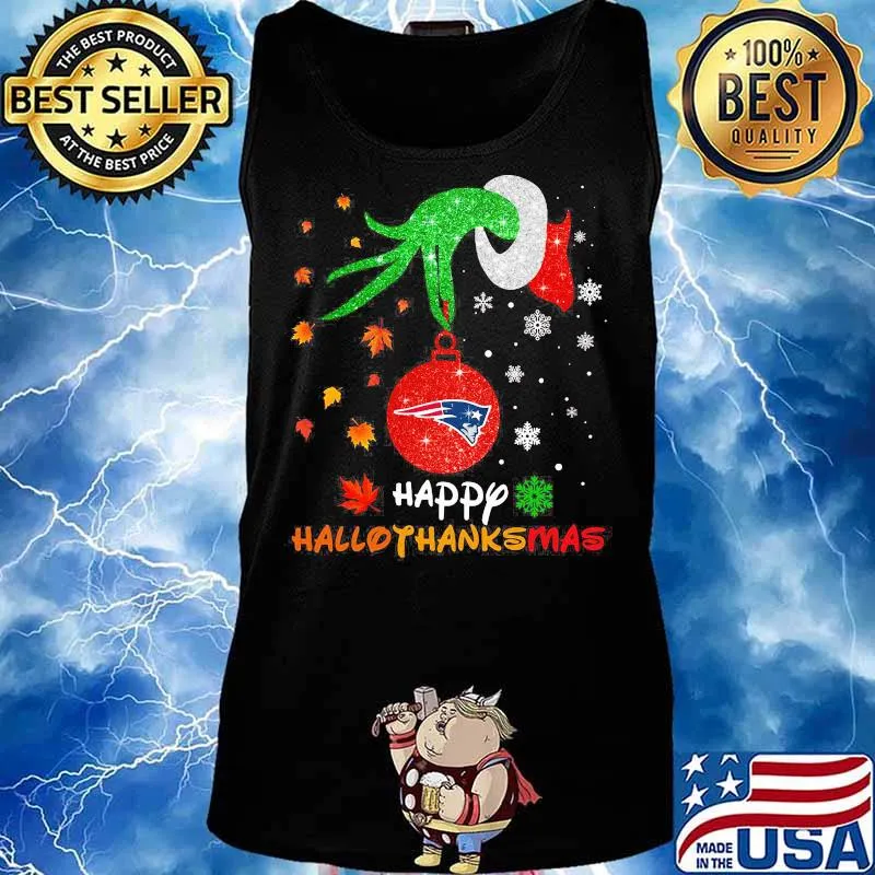 Grinch New england patriots head happy hallothanksmas s Tank top