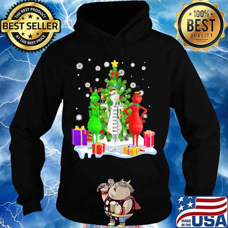 Grinch Red White Christmastree Merry Xmas Shirt Hoodie