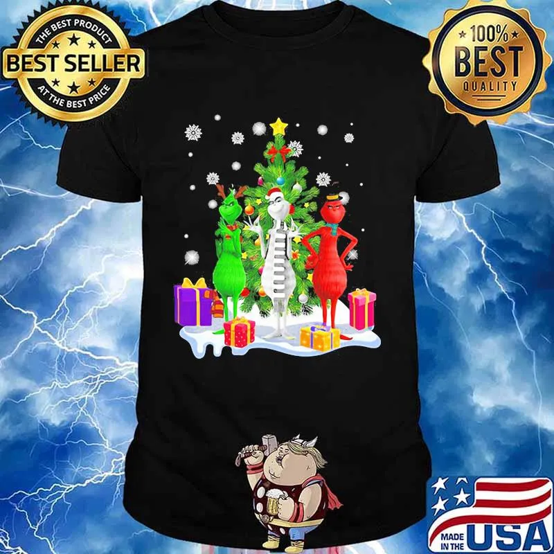 Grinch Red White Christmastree Merry Xmas Shirt