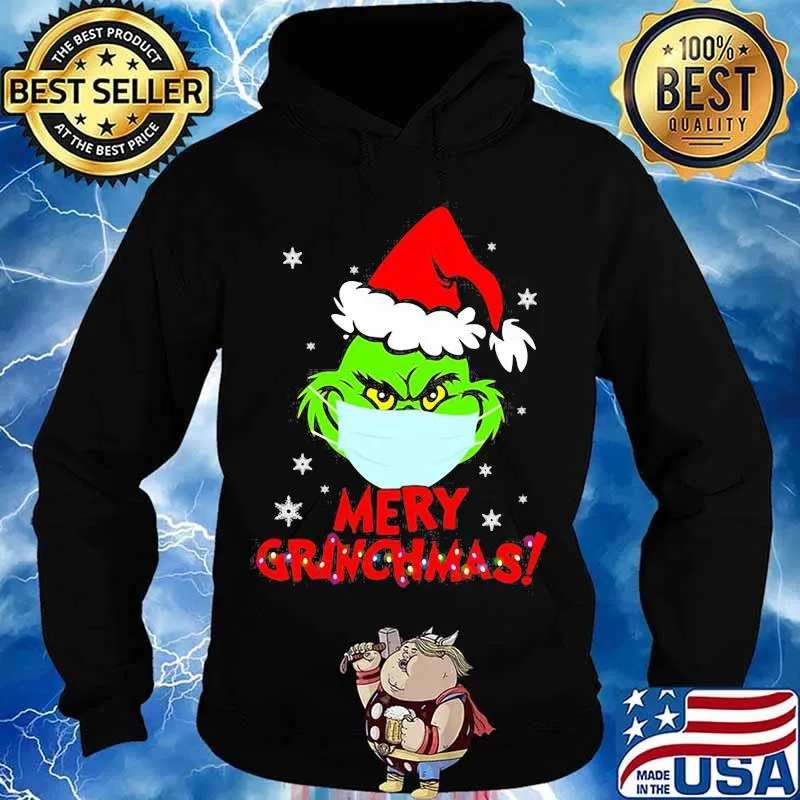 Grinch Wear Mask Covid 19 Merry Christmas Shirt Hoodie