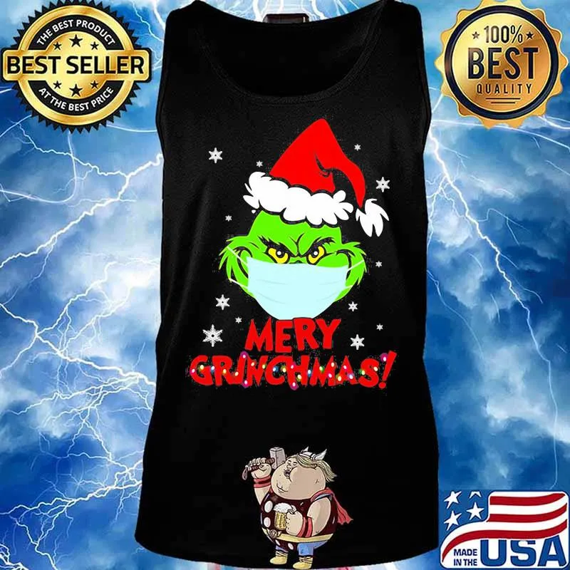 Grinch Wear Mask Covid 19 Merry Christmas Shirt Tank top