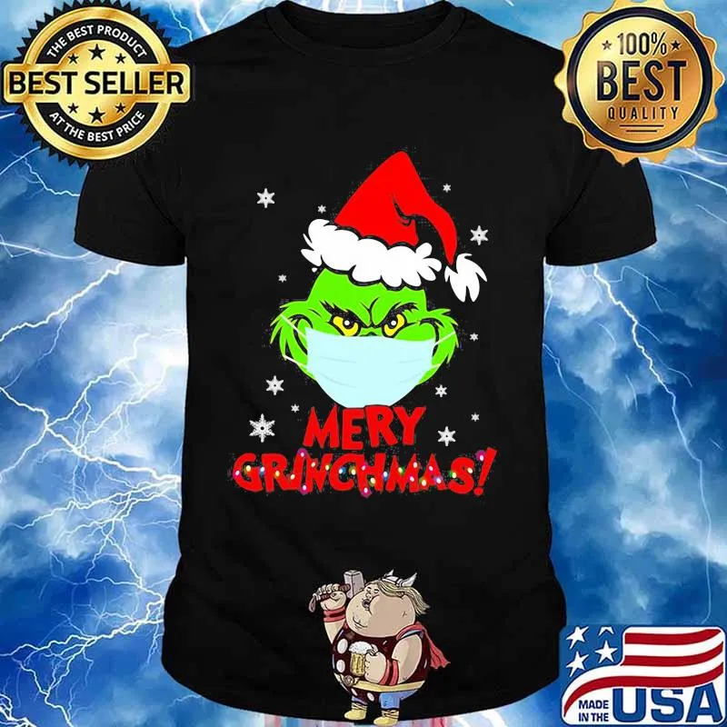 Grinch Wear Mask Covid 19 Merry Christmas Shirt