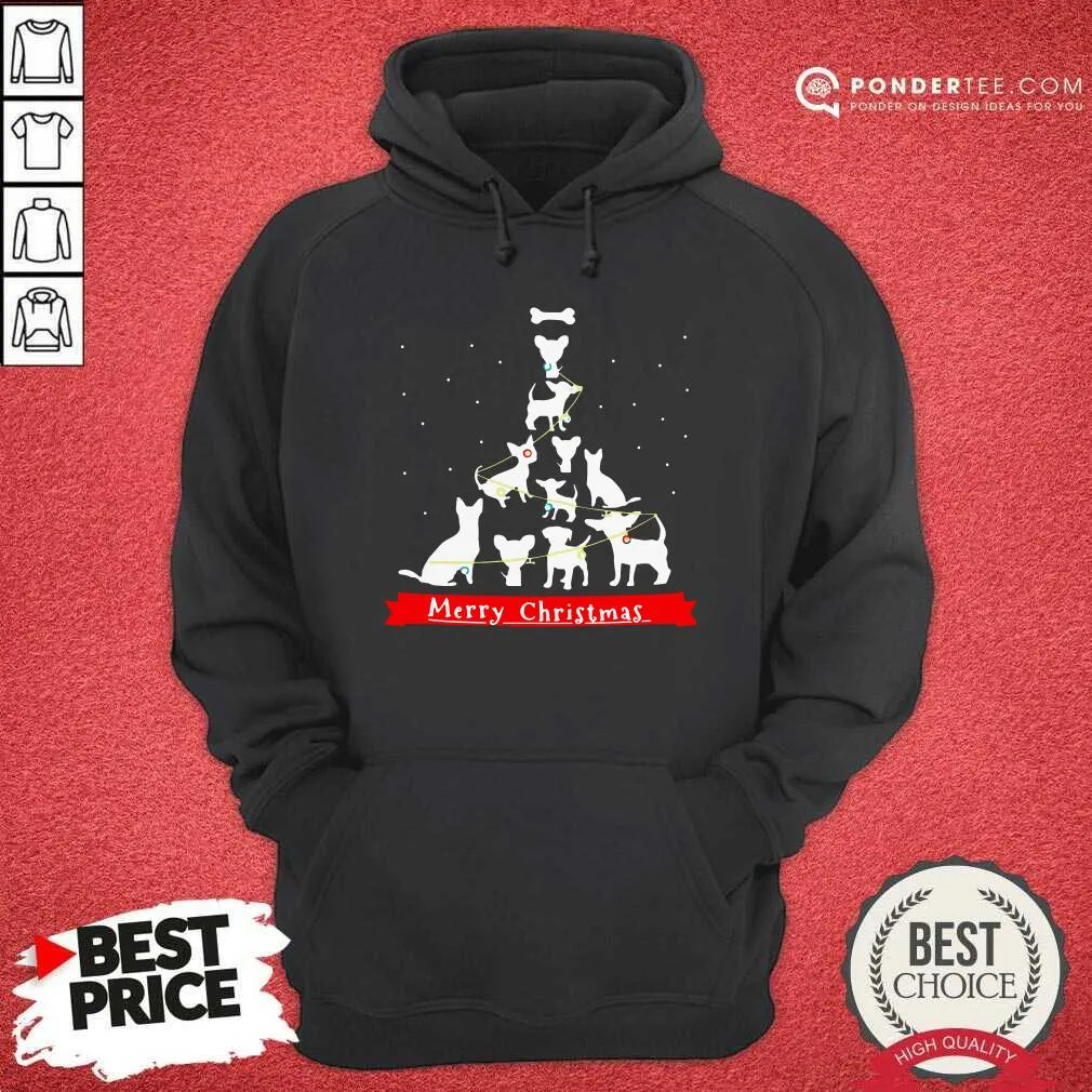 Happy Chihuahua Merry Christmas Tree Shirt - Image 4