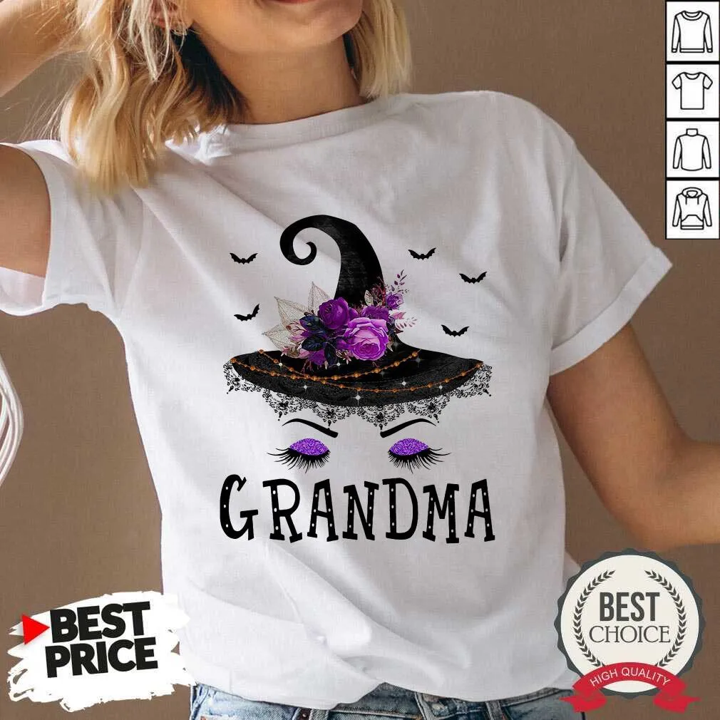 Happy Grandma Witch Hat Halloween Shirt - Image 3