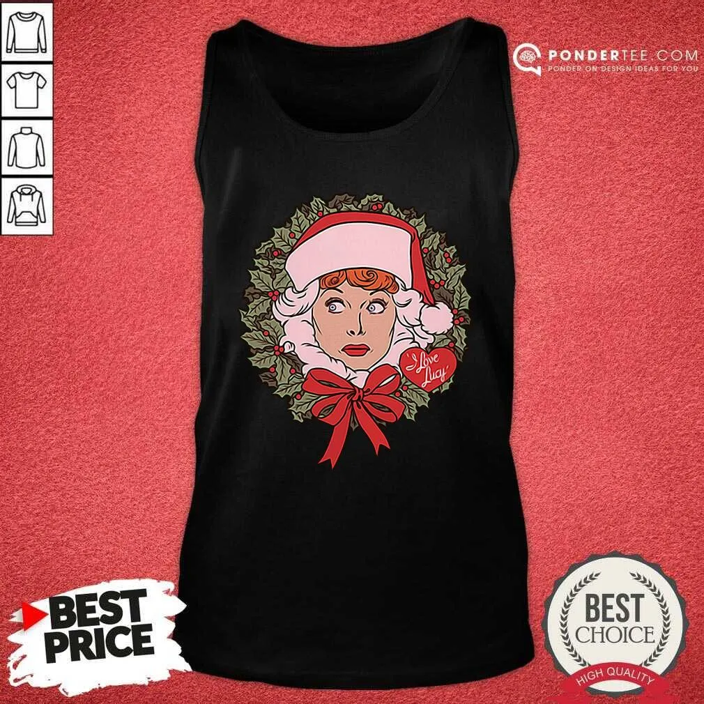 Happy I Love Lucy Christmas Wreath Shirt - Image 5