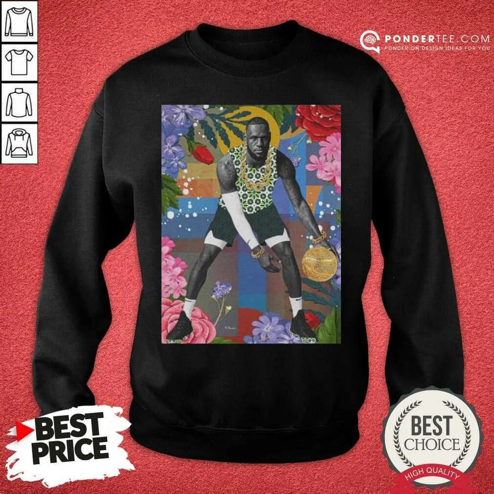 Happy Lebron James Flowers Shirt - Image 3