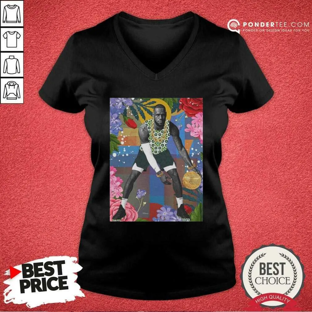 Happy Lebron James Flowers Shirt - Image 5