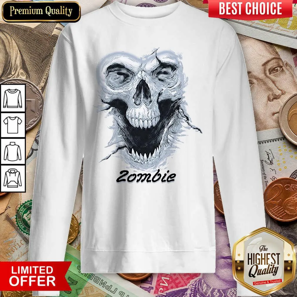 Happy Skull Zombie Shirt - Image 3