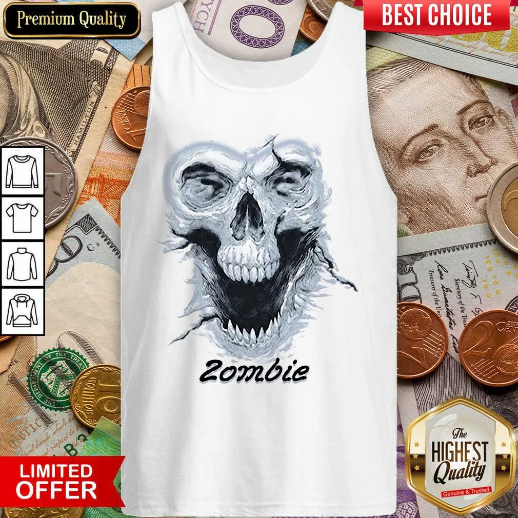 Happy Skull Zombie Shirt - Image 2