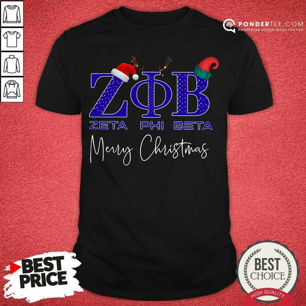 Happy Zeta Phi Beta Merry Christmas Shirt