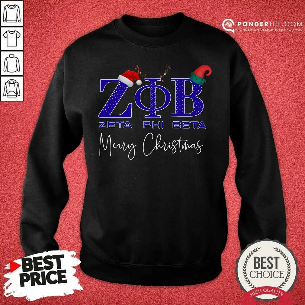 Happy Zeta Phi Beta Merry Christmas Shirt - Image 4
