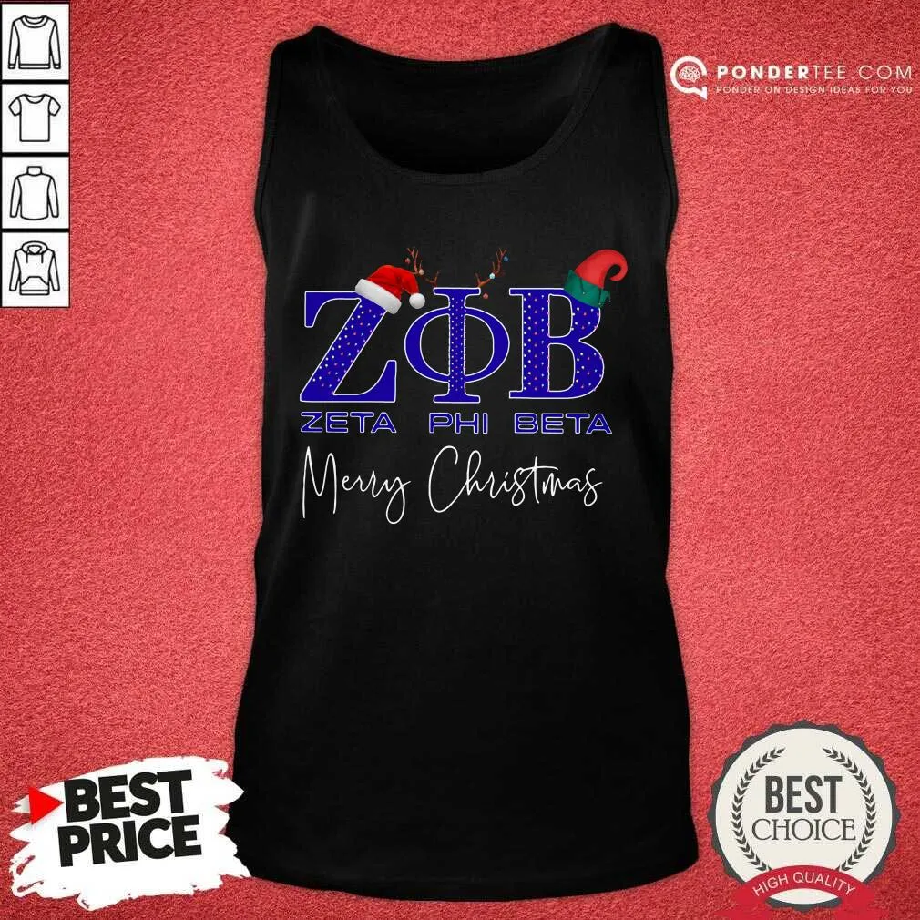 Happy Zeta Phi Beta Merry Christmas Shirt - Image 2