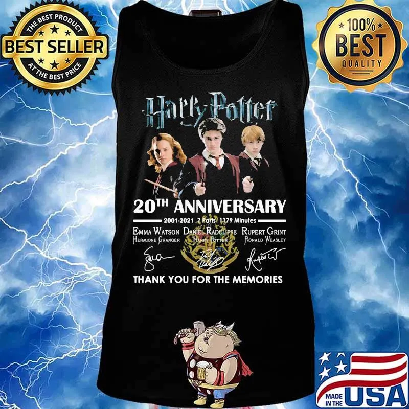 Harry Potter 20th Anniversary Thank You For The Memories Signuature Shirt Tank top