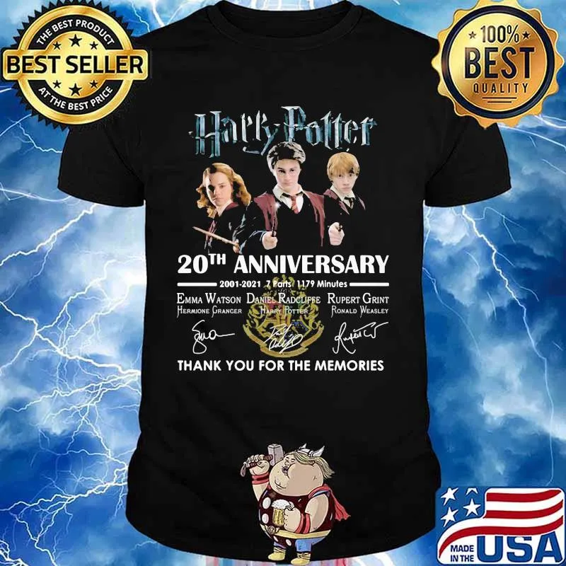 Harry Potter 20th Anniversary Thank You For The Memories Signuature Shirt