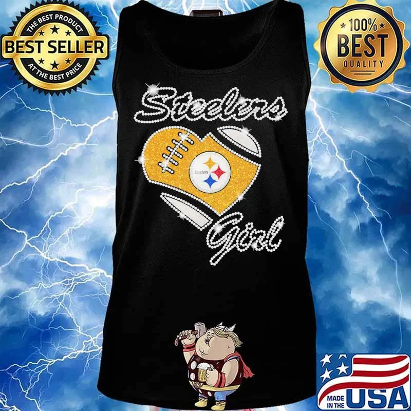 Heart Diamonds Girl Pittsburgh Steelers Team Football Shirt Tank top