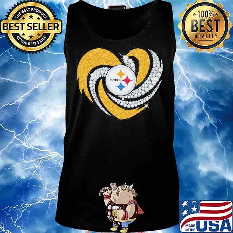 Heart Diamonds Pittsburgh Steelers Team Football Shirt Tank top