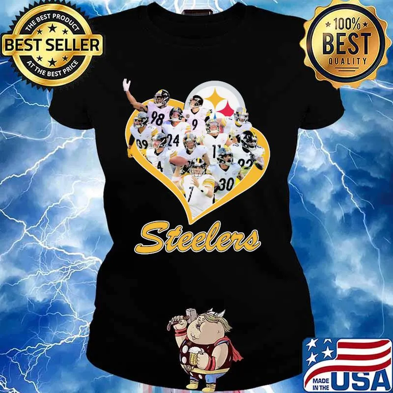 Heart Football Pittsburgh Steelers Shirt Ladies tee