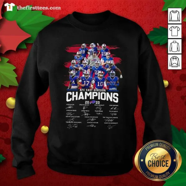 Hot Buffalo Bills AFC East Division Champions Signatures Shirt - Image 2